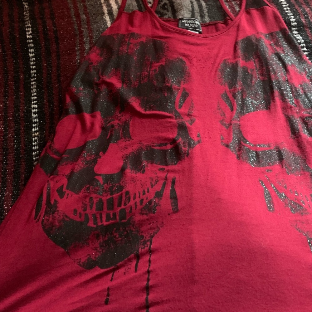 Glitter Skull Tank Top